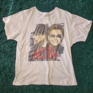 Billy Joel Elton John Face to Face Tour 2009 Vintage Band Tee